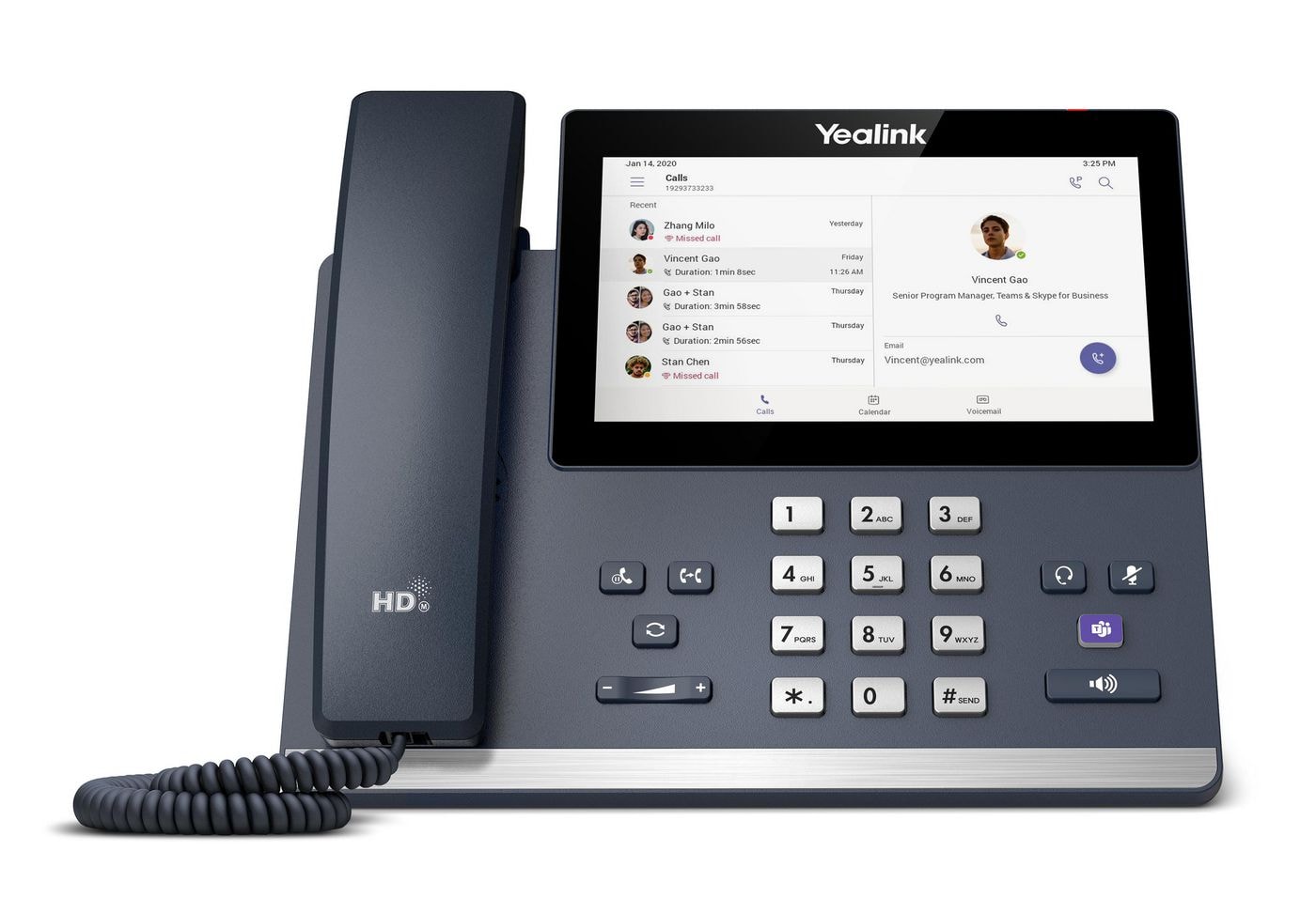 Yealink MP56 - Teams Edition IP phone - Black Wi-Fi MP56 - Teams