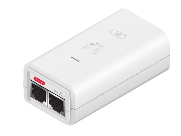 Ubiquiti PoE Injector 24V 12W Gbit Whit 24VDC @ 0.5A, RJ-45