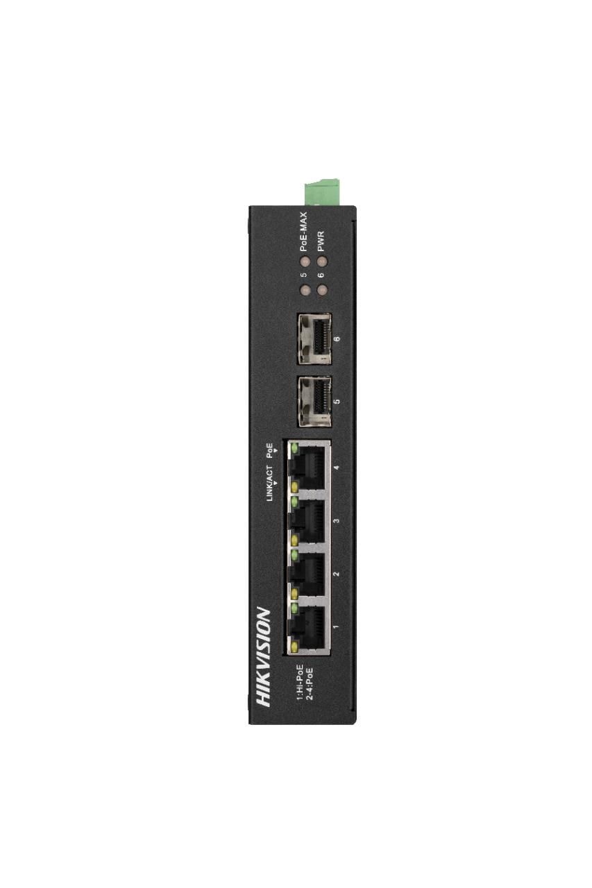 Hikvision DS-3T0506HP-E/HS L2, Unmanaged, 4 Gigabit RJ45