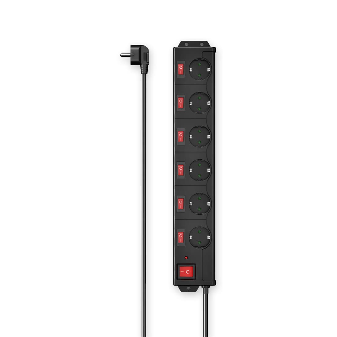HAMA ELECTRICAL EXTENSION, 6 SOCKETS WITH PROTECTION, BLACK - 223160