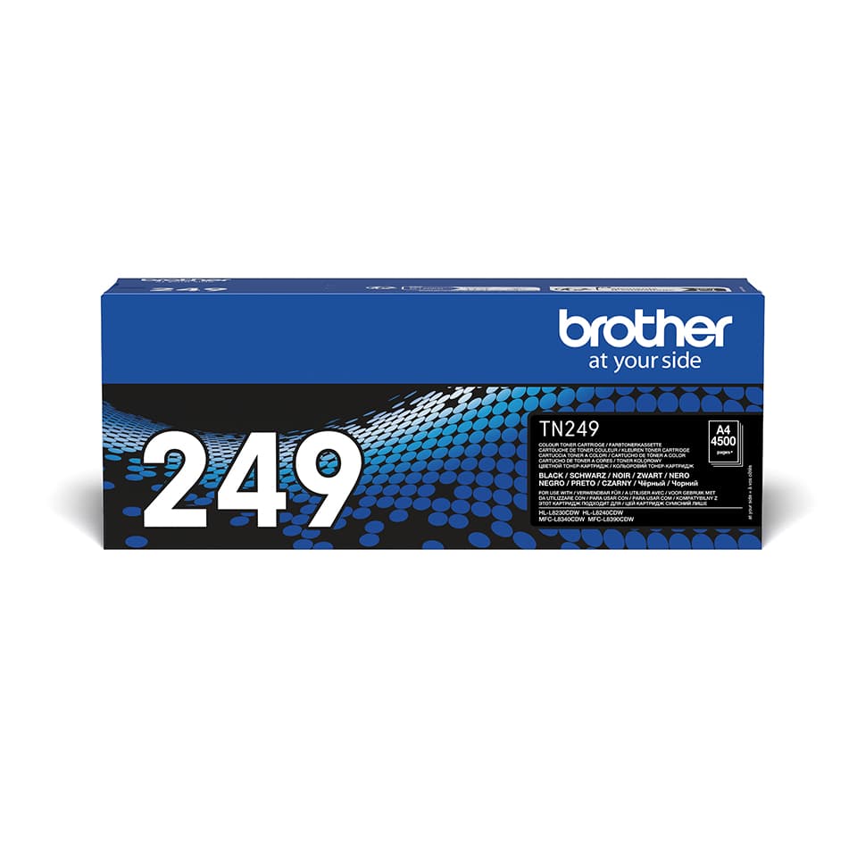 BROTHER TN-249BK Black Toner Cartridge Prints 4.500 pages