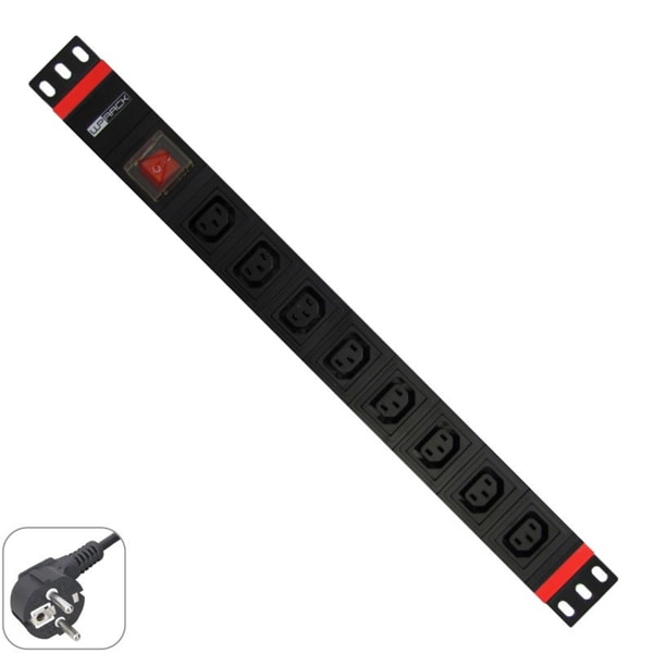 WP RACK REGUA 19" 8 TOMADAS IEC C13 PDU C/ INTERRUPTOR