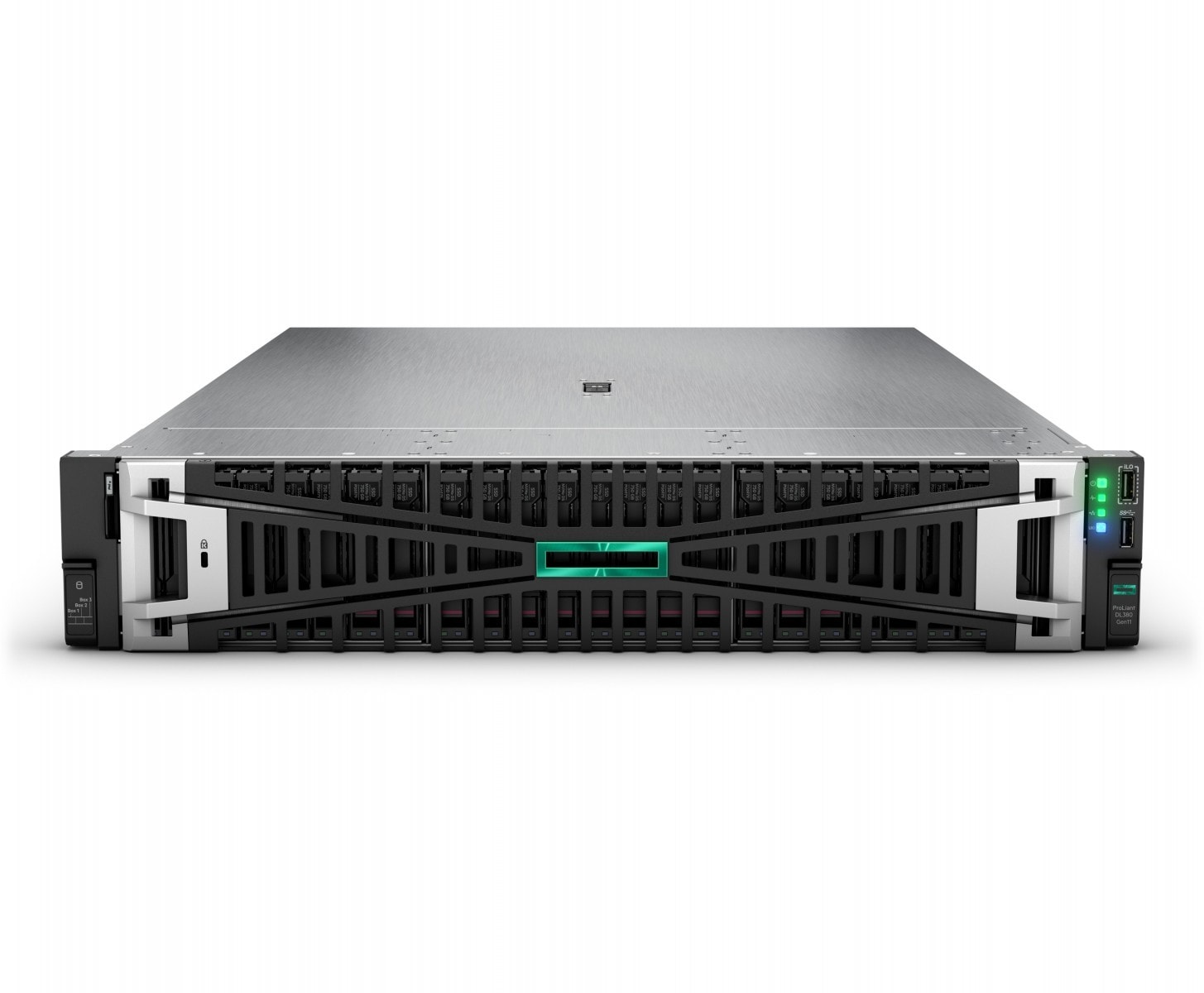 HPE ProLiant DL380 Gen11 - Servidor - montável em bastidor 2U - 2-way - 1 x Xeon Gold 5416S / até 4 GHz - RAM 64 GB - SATA/SAS/NVMe - hot-swap (permuta) 2.5" compartimento(s) - SSD 2 x 480 GB - Gigabit Ethernet, 10 Gigabit Ethernet - sem SO - monitor