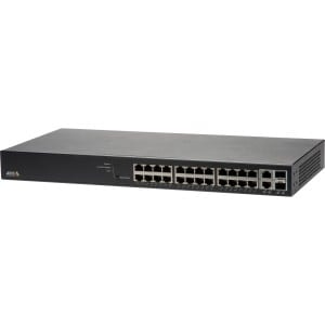 Axis T8524 PoE+ Network Switch - Interruptor - Administrado - 24 x 10/100/1000 (PoE+) + 2 x combo Gigabit SFP (ligação ascendente) - desktop, montável em trilho - PoE+ (370 W) - para AXIS A1610, C1410, D3110, M3067, P1385, P1455, W400, Camera Station