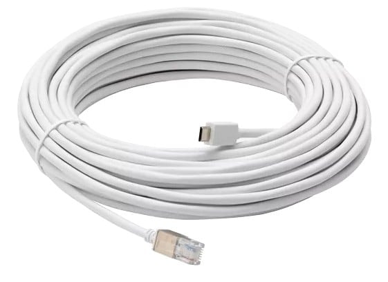 AXIS - Cabo de câmara - Micro USB Tipo B (M) para RJ-12 (M) - 15 m - branco (pacote de 4) - para AXIS F1004 Sensor Unit, F34 Surveillance System