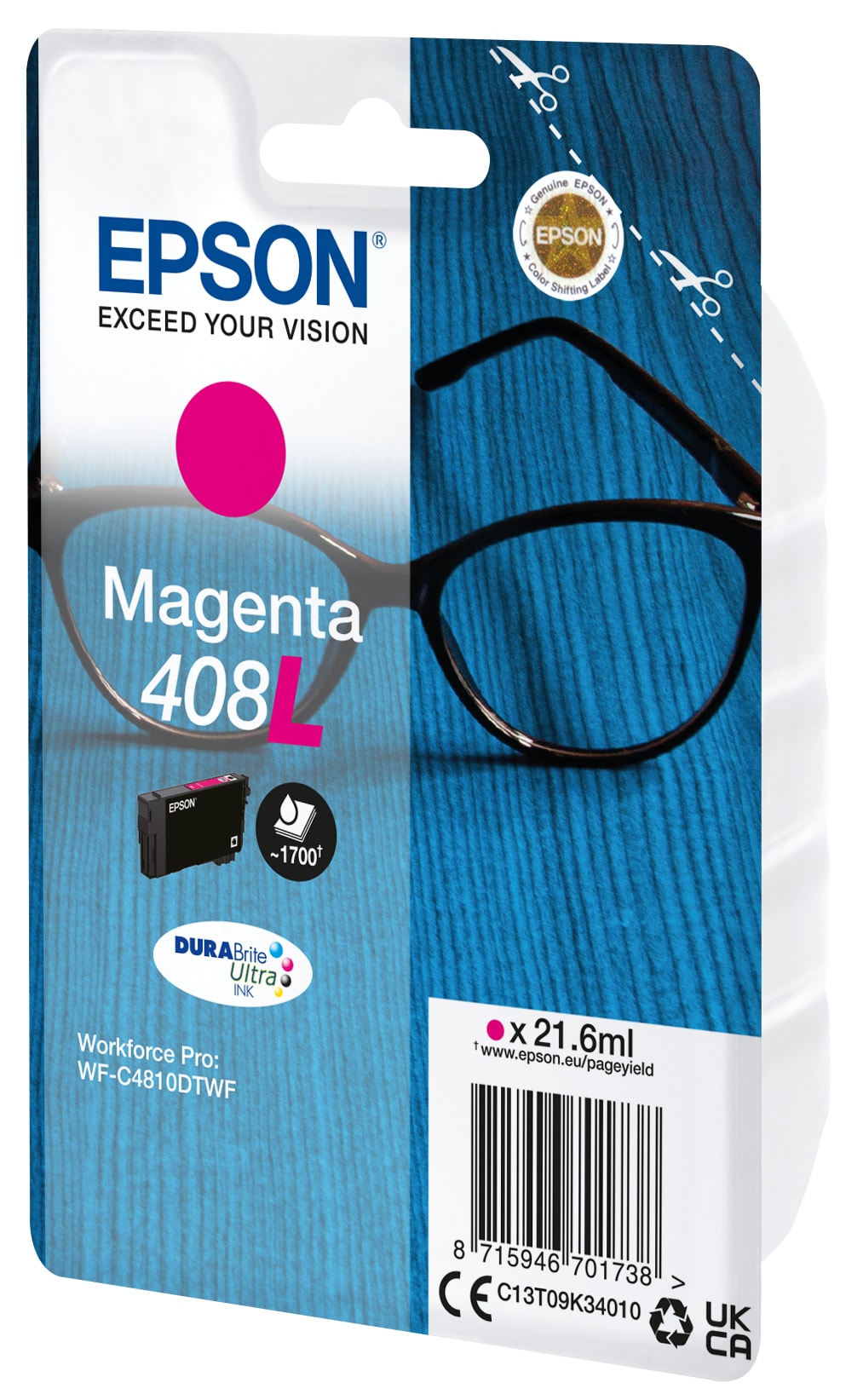 Epson 408L Conjunto individual magenta DURABrite Ultra Óculos