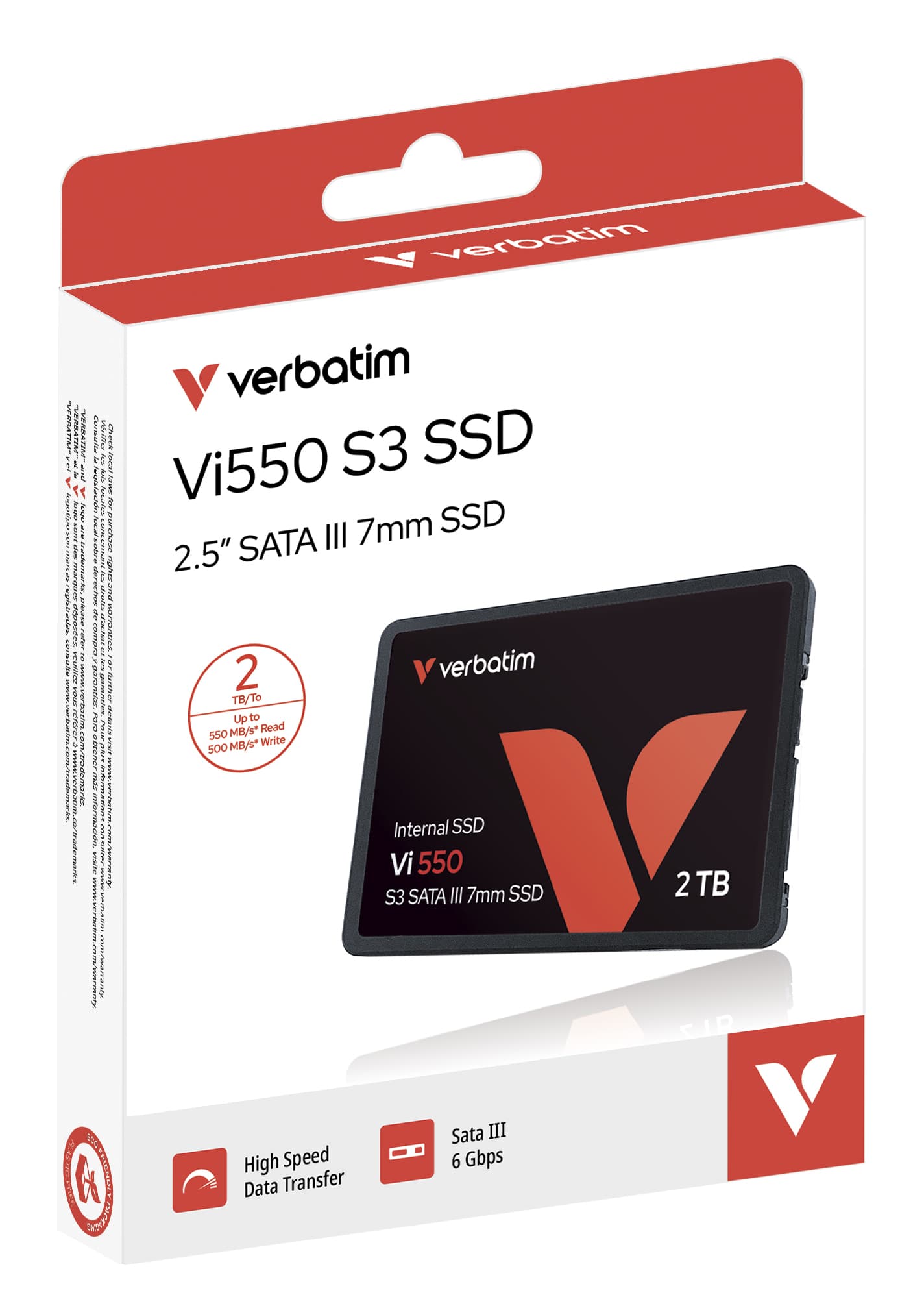 VERBATIM SSD VI550 2TB SATA 3 (7MM HEIGHT) 2.5" 550 MB/SEG #MEGA PREÇO#