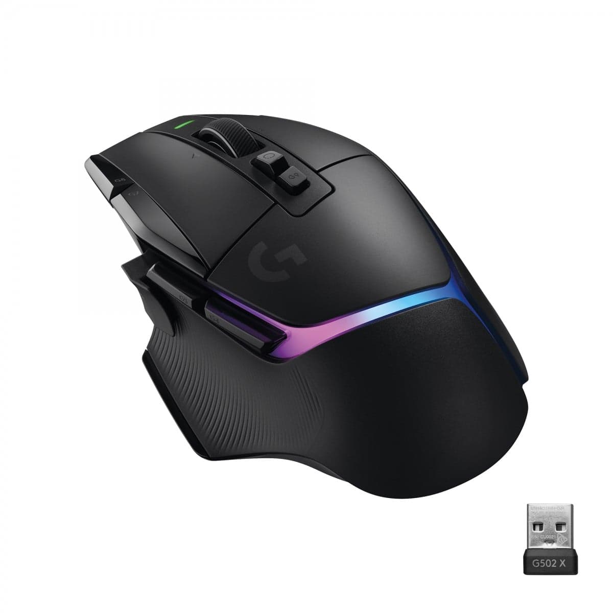 Logitech G G502 X PLUS - Rato - óptico - 11 botões - sem fios - 2.4 GHz - recetor USB Logitech LIGHTSPEED - preto
