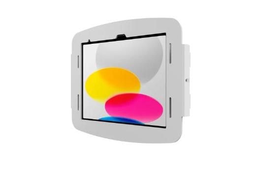 Compulocks iPad 10th-11th (A16) Gen Space Enclosure Wall Mount White - Kit de montagem (montagem de parede) - para tablet - bloqueável - alumínio de alto-nível - branco - interface de montagem: 100 x 100 mm - para Apple 10.9-inch iPad (10ª geração)