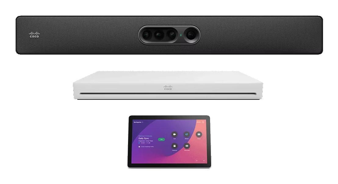 Cisco Webex Room Kit EQ - Conjunto para vídeo conferência (Cisco Webex Quad Camera, Cisco Webex Codec EQ) - Certificado para Microsoft Teams Rooms - preto carvão - power adapter included