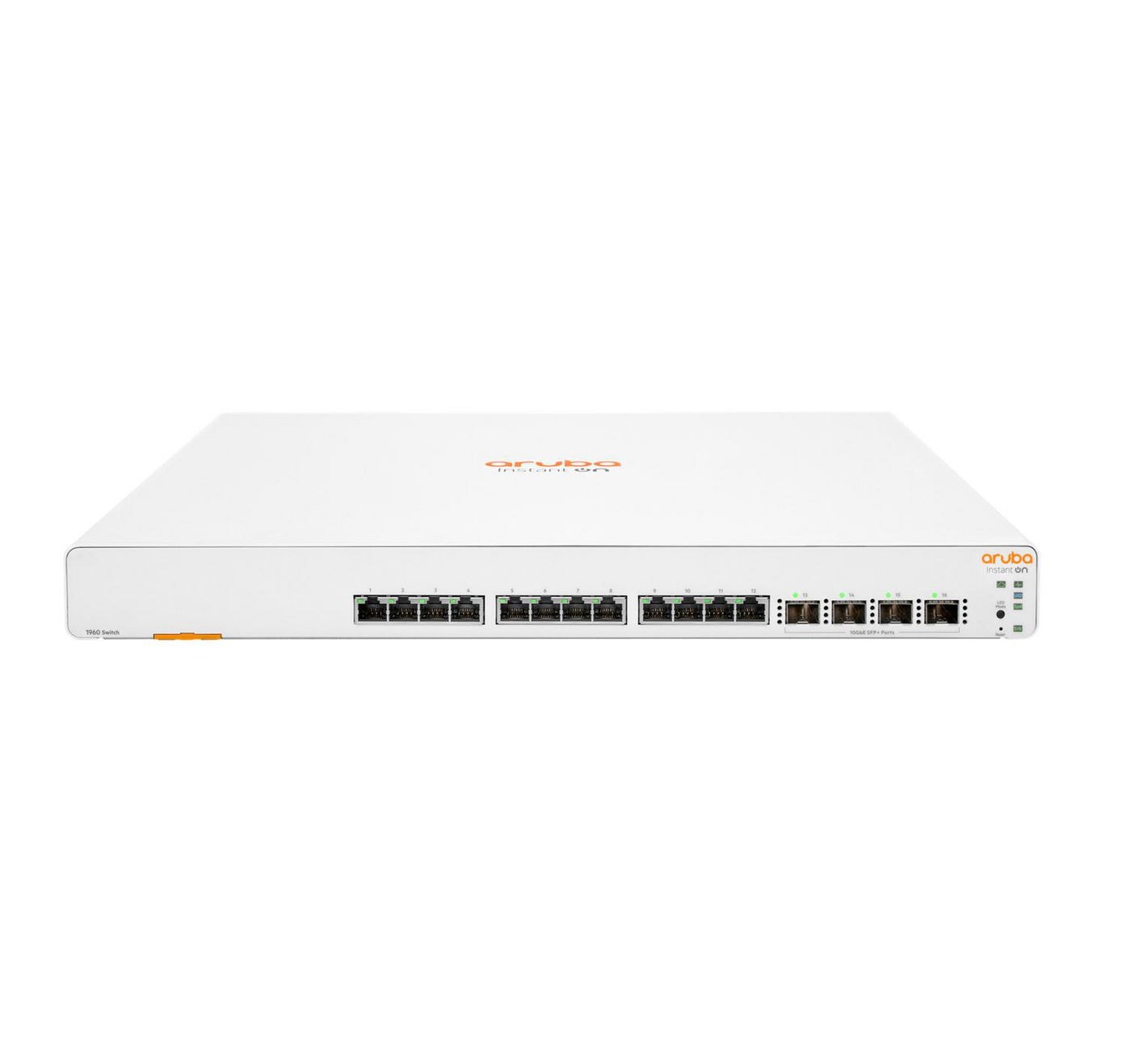 HPE Networking Instant On 1960 12XGT 4SFP+ Switch - Interruptor - L2+ - inteligente - 12 x 100/1000/10000 + 4 x 10 Gigabit SFP+ - montável em trilho - BTO