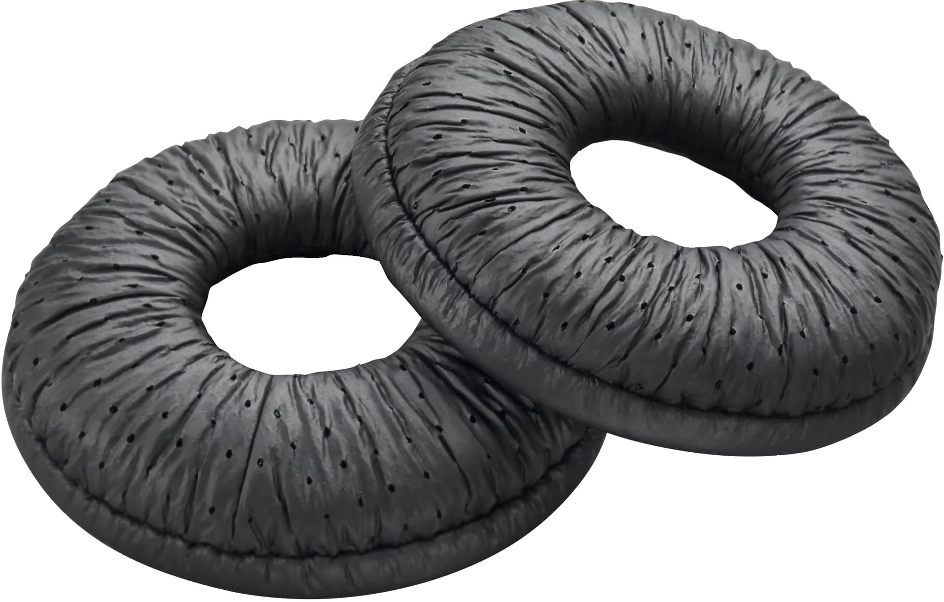 Poly - Almofada de ouvido para auricular sem fios - couro sintético - preto (pacote de 2) - Replaces Poly SKU 87229-01