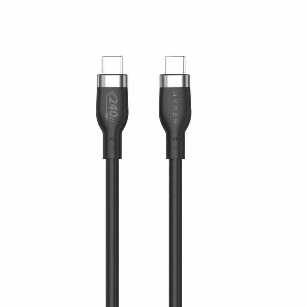 HyperJuice - Cabo USB - USB-C (M) para USB-C (M) - USB 2.0 - 1 m - gama de potência alargada (EPR), Fornecimento de energia USB (240W) - preto