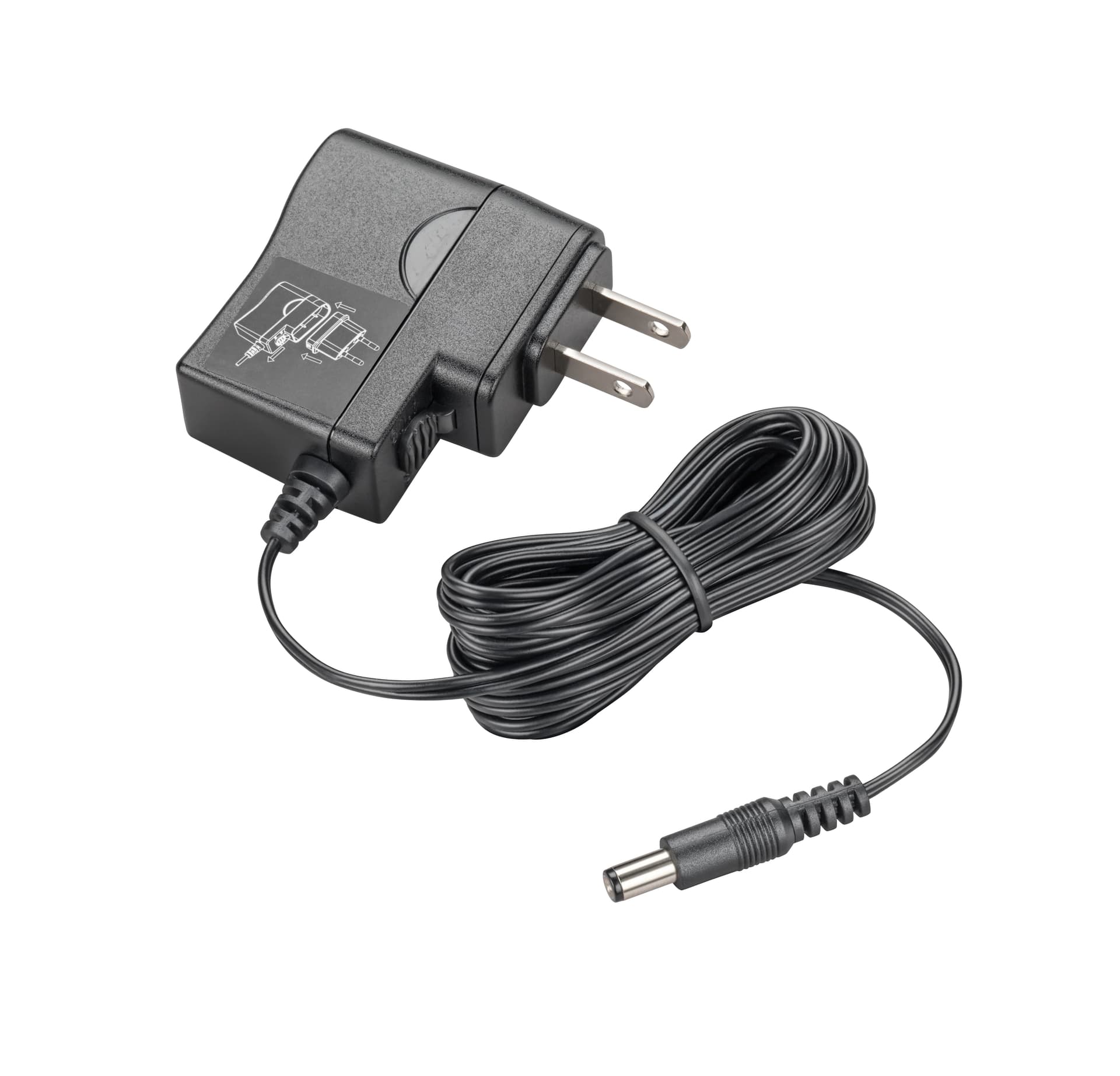 HP Poly Fonte de alimentação de CA universal para Poly Savi Office com conector reto (9 V, 500 mA)
