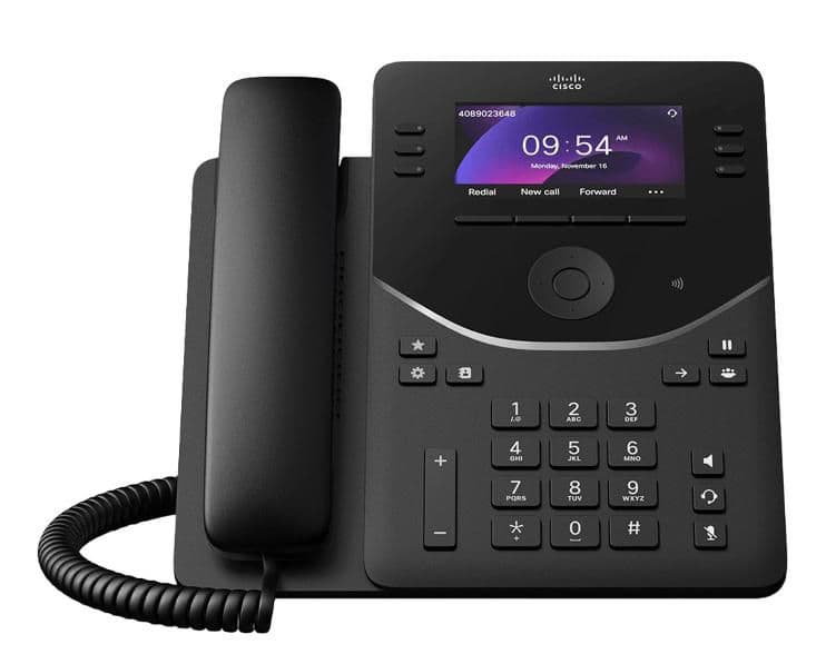Cisco Desk Phone 9851 - Telefone VoIP - com Trusted Platform Module (TPM) 2.0 com identificação do chamador/chamada em espera - SIP, SDP, RTCP, RTP, SRTP - 46 linhas - preto carvão
