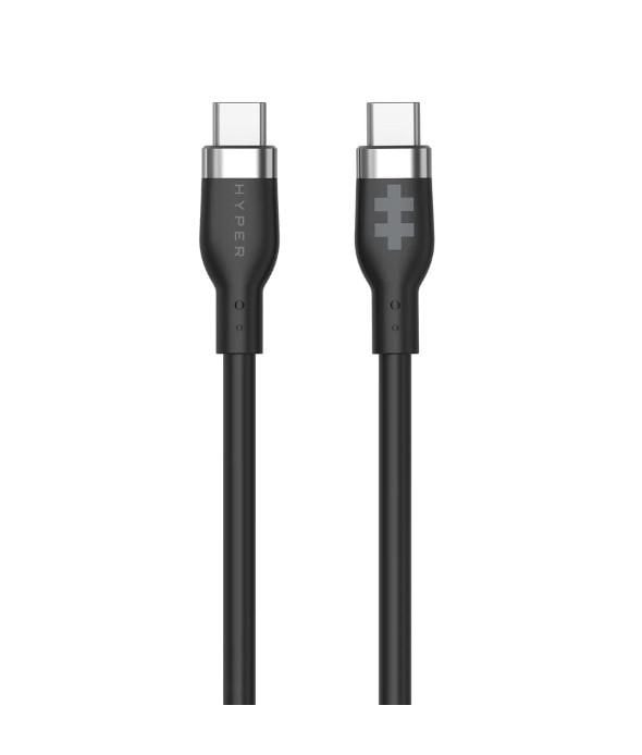 HyperJuice - Cabo USB - USB-C (M) para USB-C (M) - USB 2.0 - 1.5 m - USB Power Delivery (60W), gama de potência alargada (EPR) - preto