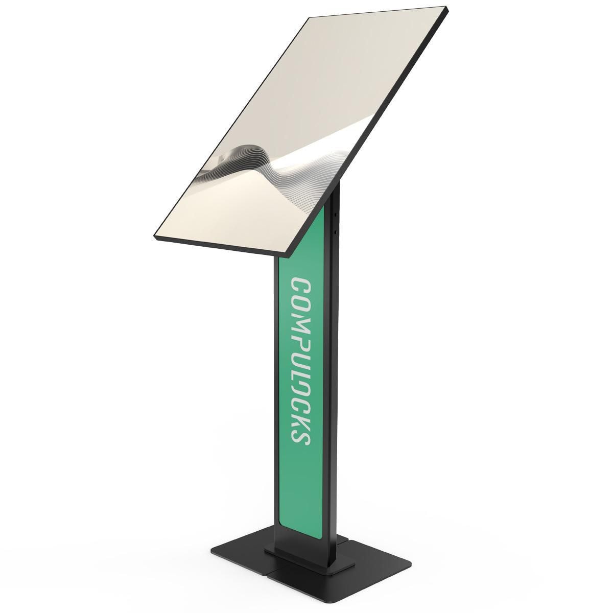 Compulocks Brandable VESA Floor Stand for Screens Up to 32 Inches - Plataforma - para visor LCD - personalizável, com grande base - preto - tamanho de tela: até 32'' - suporte no chão