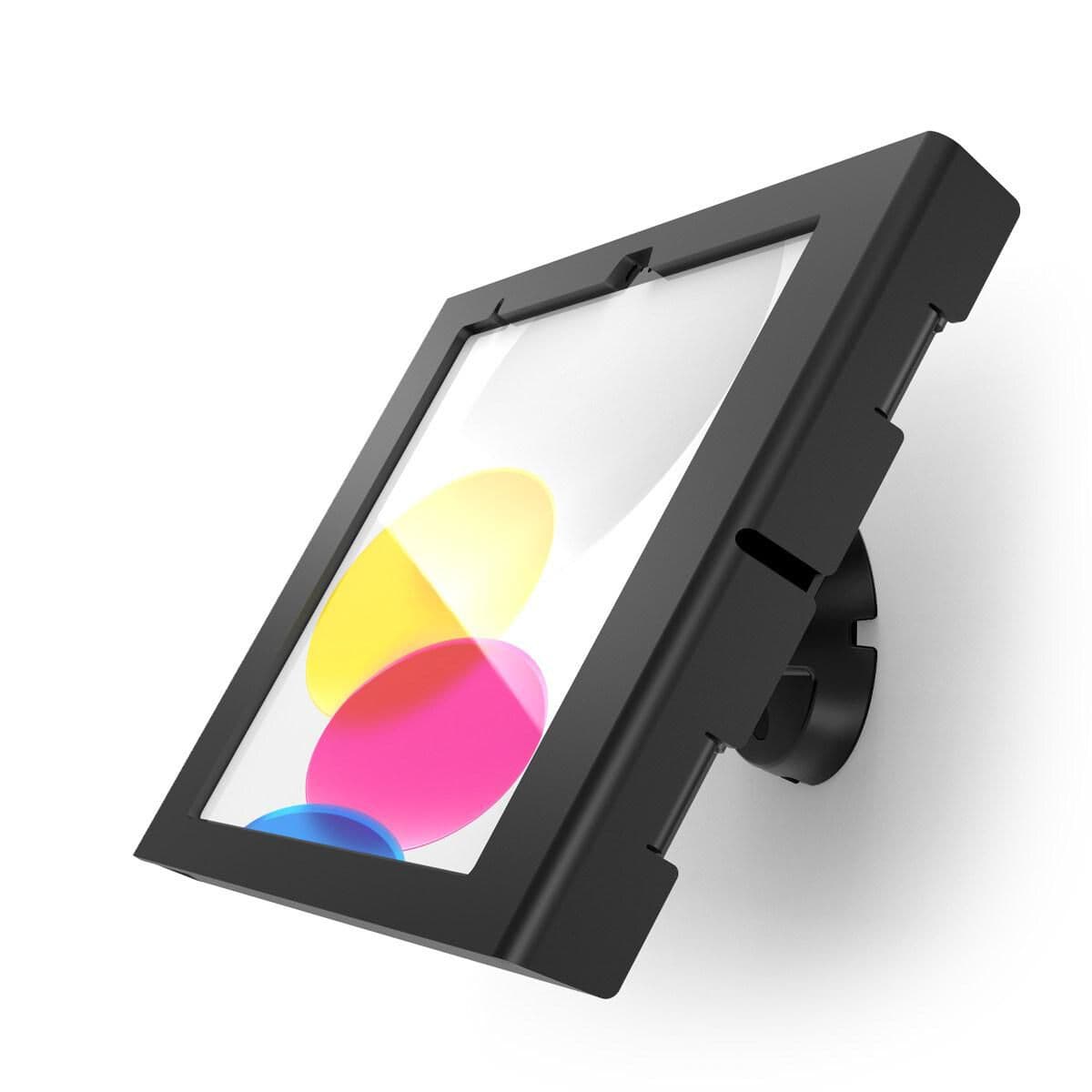 Compulocks Swell iPad 10th-11th (A16) Gen Swell Enclosure Bow Tilting Wall Mount Black - Kit de montagem (caixa) - câmara frontal/traseira e sensores expostos - para tablet - inclinacão - bloqueável - alumínio - preto - montável em parede - para Appl