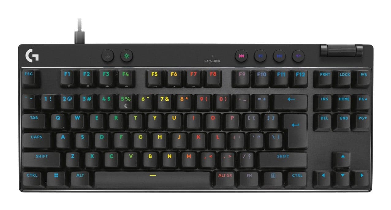 Logitech G PRO X RAPID - Teclado - TKL - luz traseira - USB - QWERTY - Padrão internacional americano - interruptor: Linear - preto