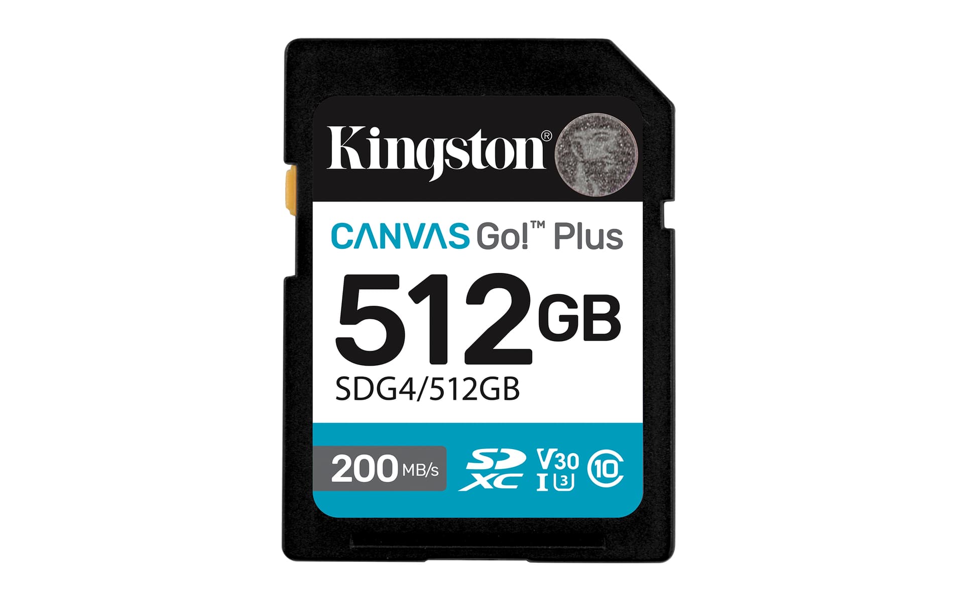 Kingston Canvas Go! Plus - Cartão de memória flash - 512 GB - Video Class V30 / UHS-I U3 / Class10 - SDXC UHS-I