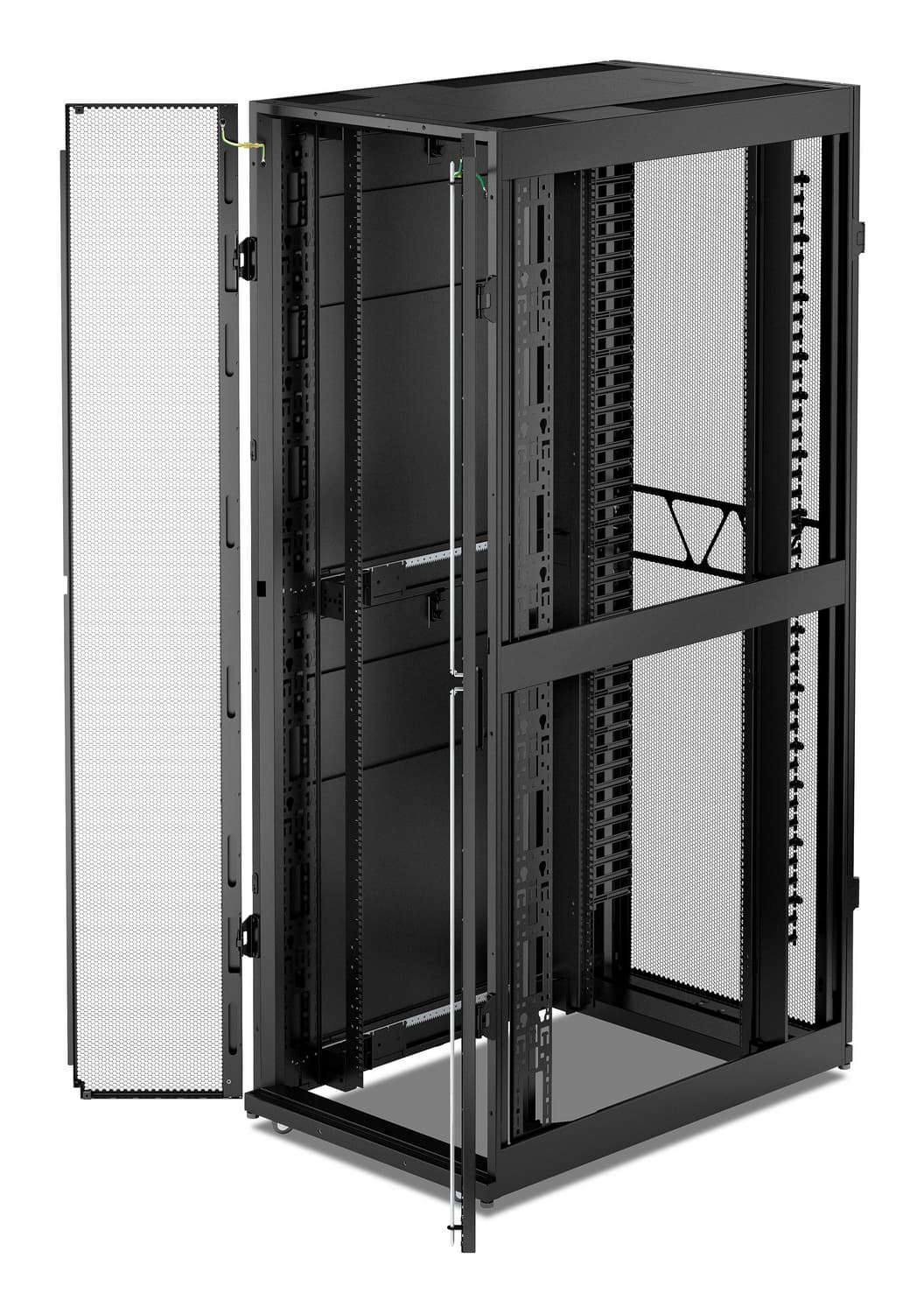 APC NetShelter SX - Gabinete armário - 2258 H x 750W x 1200D mm, com Laterais - para chão - preto - 48U - 19" - Compatível com TAA