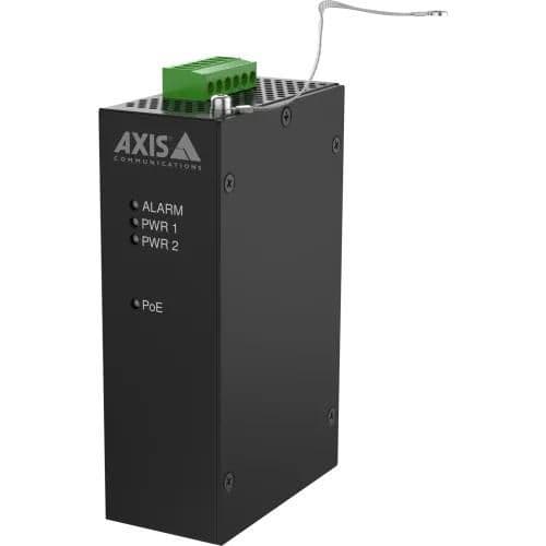 AXIS TU8007-R - Injector de energia (montável em trilho DIN / parede) - industrial, midspan - DC 20 - 60 V - 90 watt - Ethernet 10/100/1000 - preto
