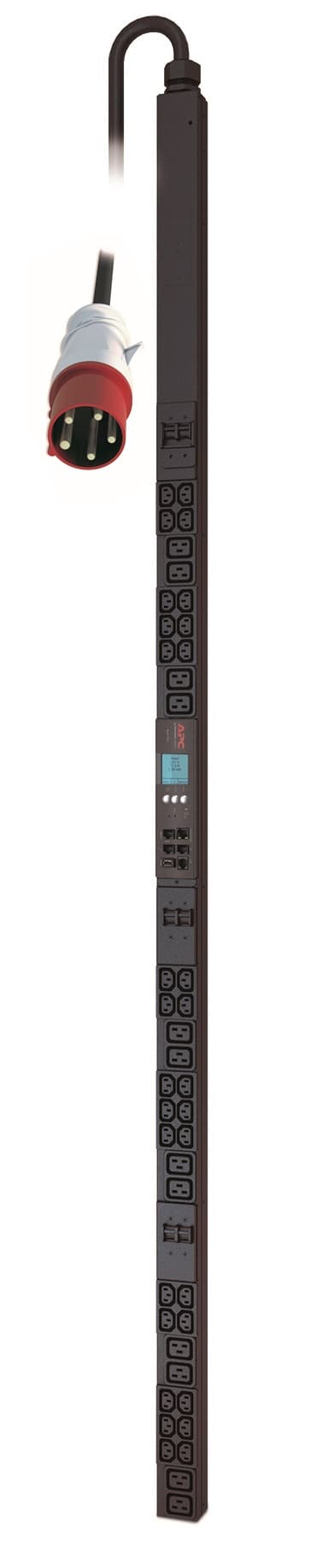 APC Metered Rack PDU - Unidade de distribuição de potência (montável em bastidor) - AC 400 V - 3 fases - Ethernet, RS-232, USB - entrada: IEC 60309 32A - conectores de saída: 42 - 0U - preto - para P/N: AR3103SP, AR3106SP, SRT1000RMXLI, SRT1000RMXLI-
