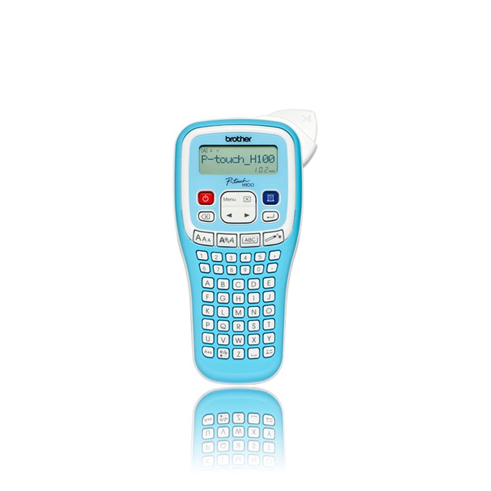 Brother P-Touch PT-H100 - Etiquetadora - P/B - tranferência térmica - Rolo (1,2 cm) - 180 dpi - até 20 mm/ s - cortador - azul