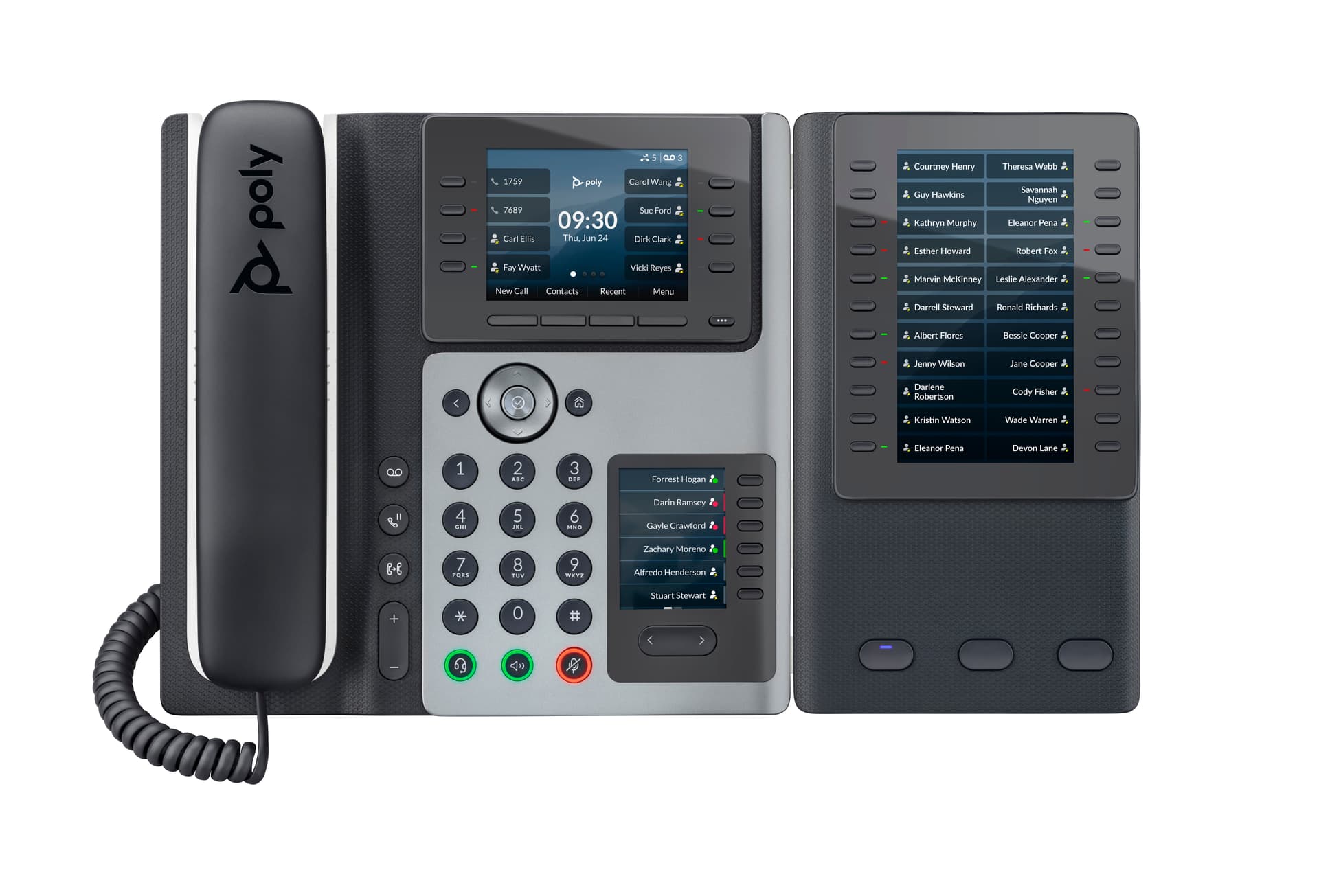 HP Poly Telefone IP Poly Edge E400 com PoE, 8,89 cm (3.5"), 320 x 240 pixels