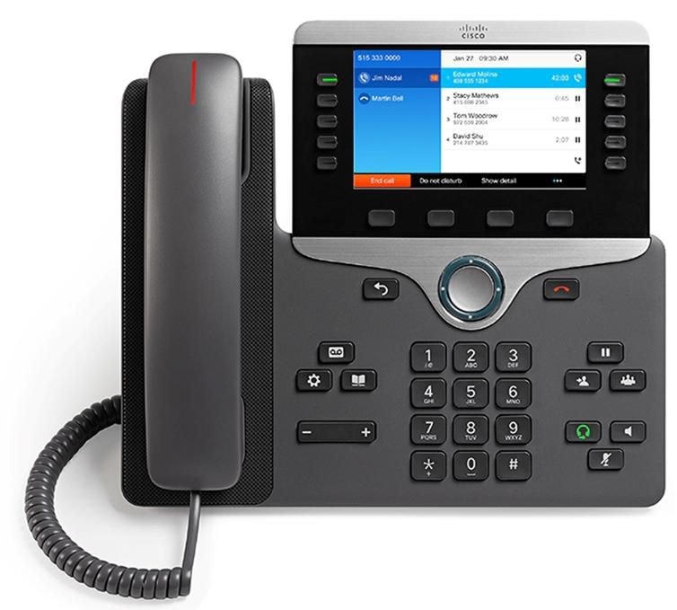 Cisco IP Phone 8841 - Telefone VoIP - SIP, RTCP, RTP, SRTP, SDP - 5 linhas