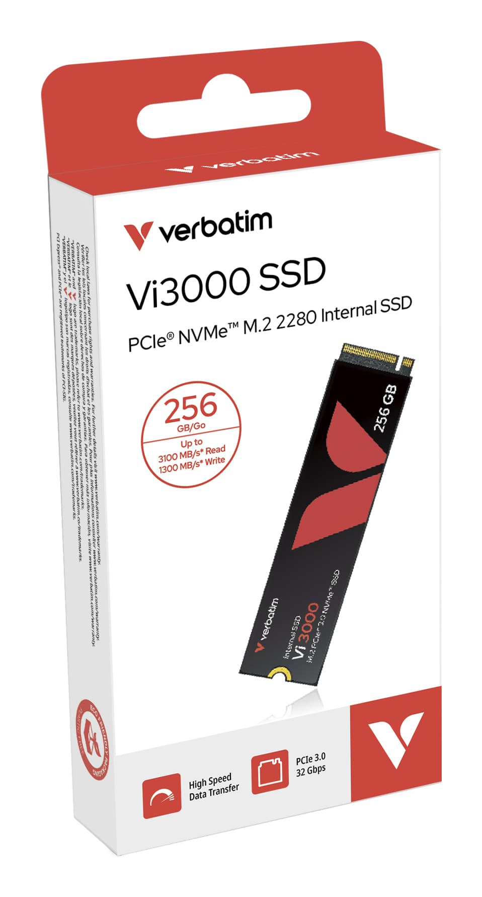VERBATIM SSD VI3000 256GB PCIE NVME M.2 (3000MB/S)