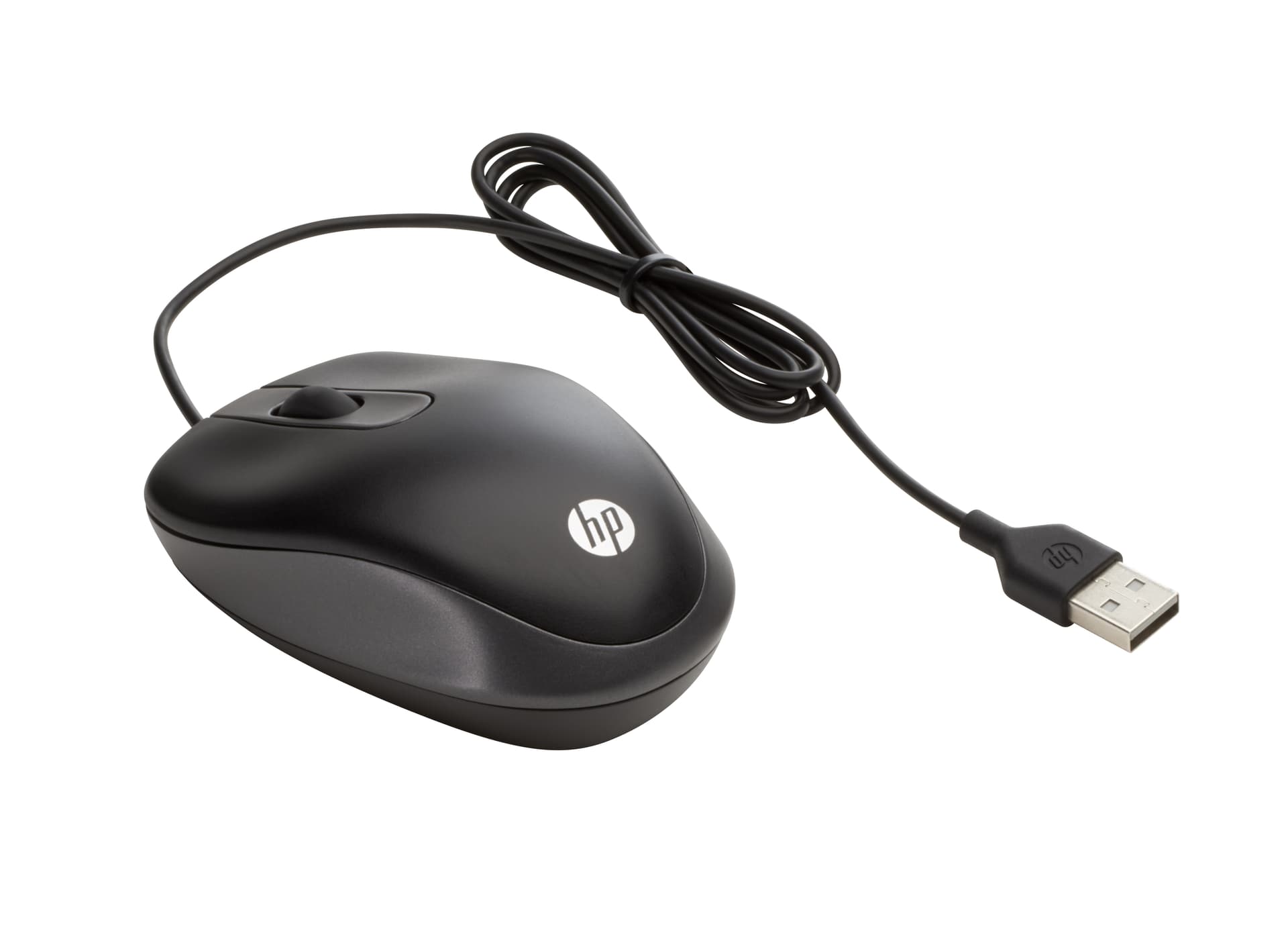 HP Travel - Rato - óptico - 3 botões - com cabo - USB