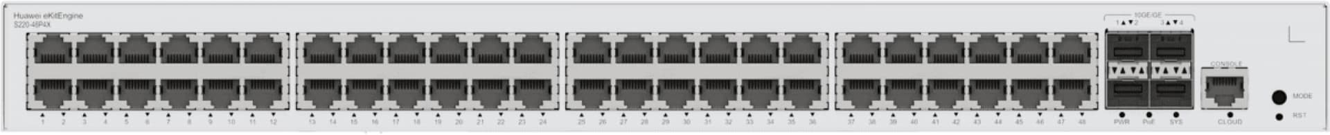 HUAWEI S220-48P4X 48 10/100/1000BASE-T PORTS380W POE+4 10GE SFP+PORTS #PROMO#