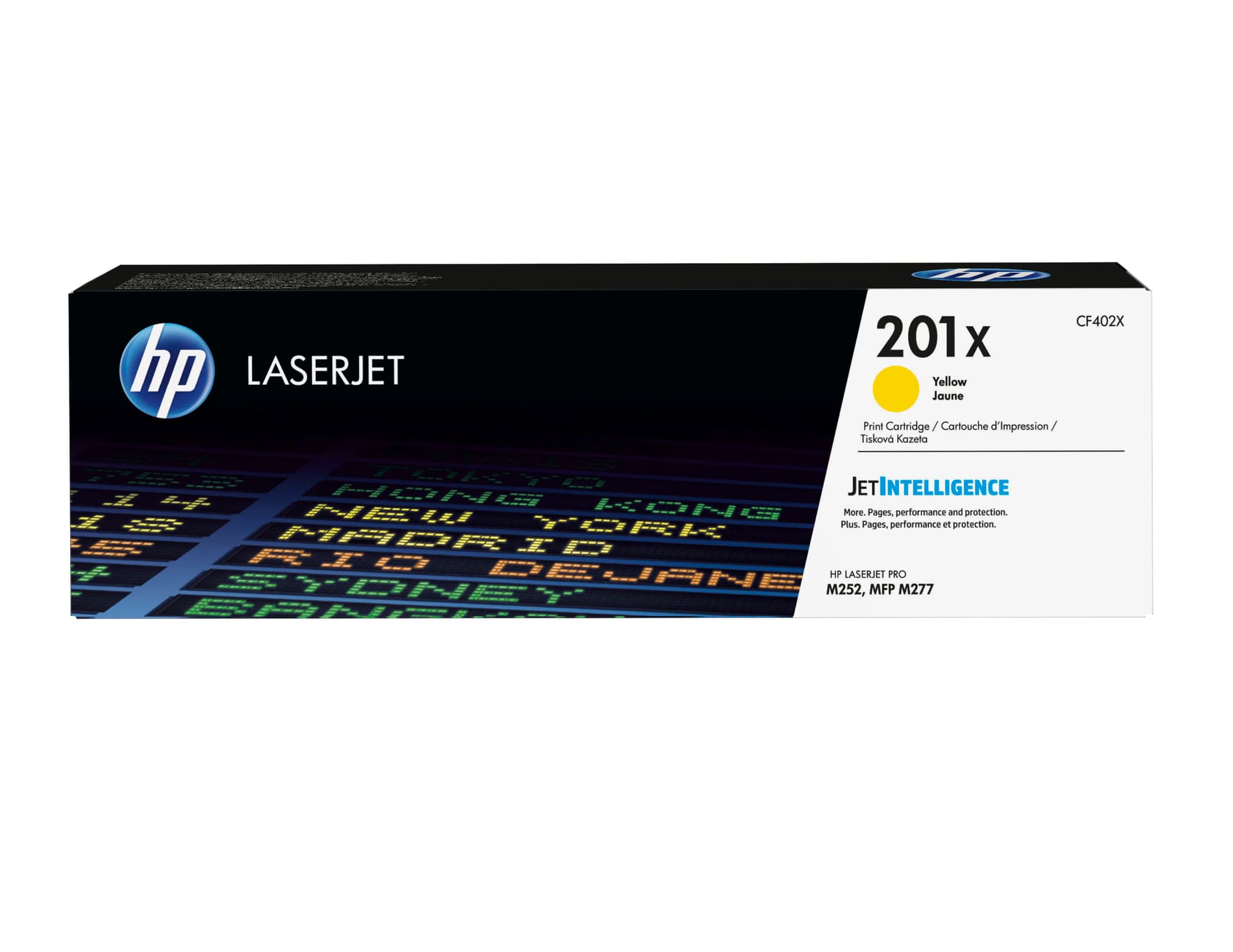 HP 201X - Alto Rendimento - amarelo - original - LaserJet - cartucho de toner (CF402X) - para Color LaserJet Pro M252dn, M252dw, M252n, MFP M277c6, MFP M277dw, MFP M277n