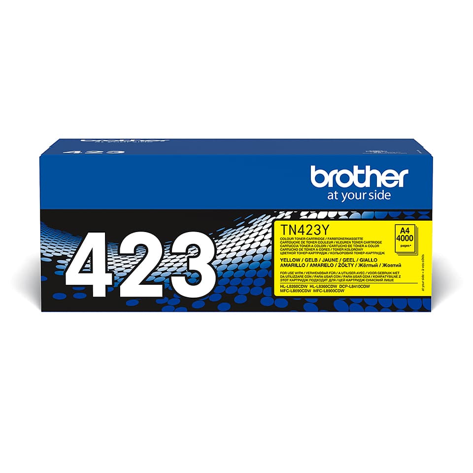 Brother TN423Y - Jumbo Yield - amarelo - original - cartucho de toner - para Brother DCP-L8410CDW, DCP-L8410CDWT, HL-L8360CDWMT, MFC-L8690CDW
