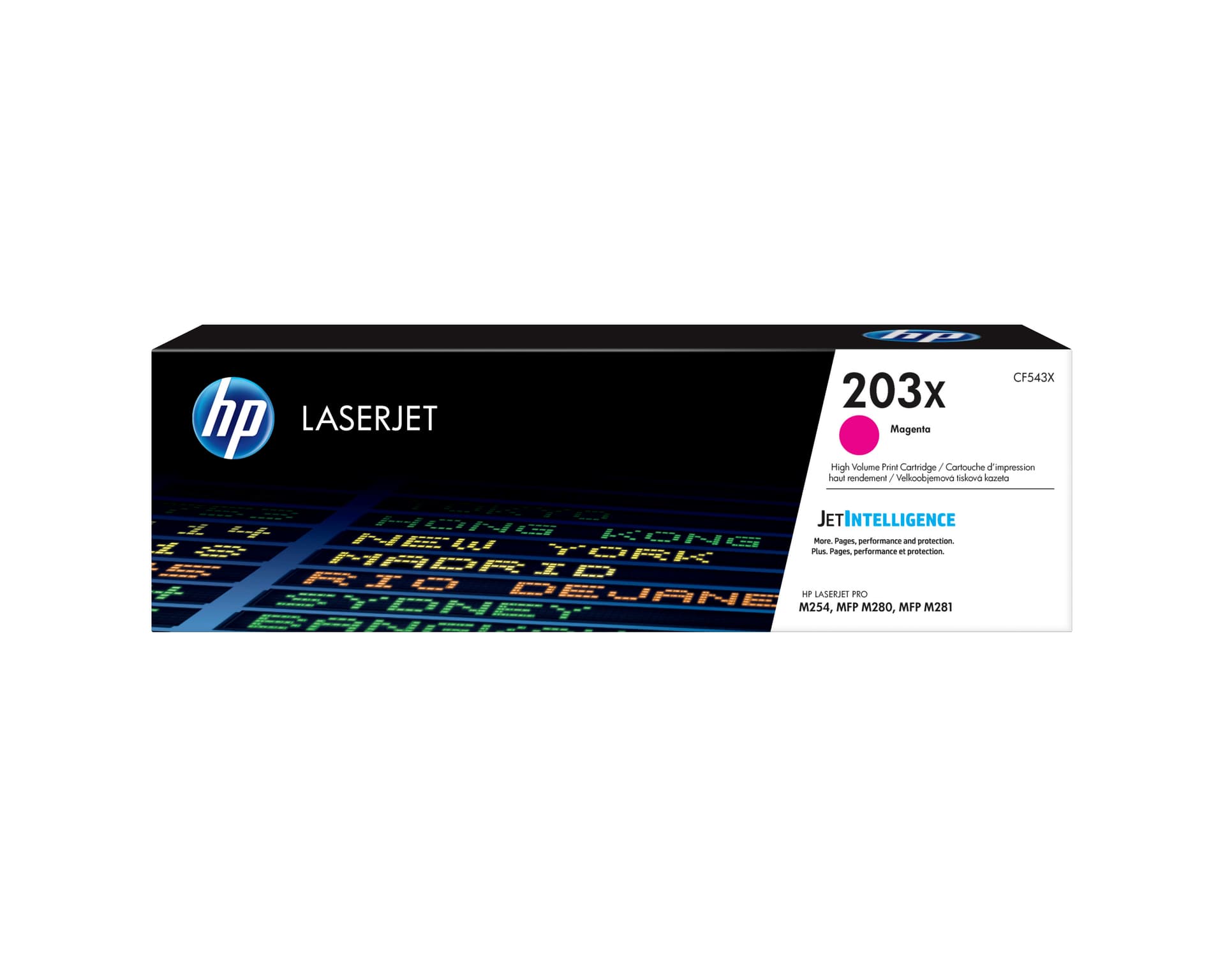 HP 203X - Alto Rendimento - magenta - original - LaserJet - cartucho de toner (CF543X)