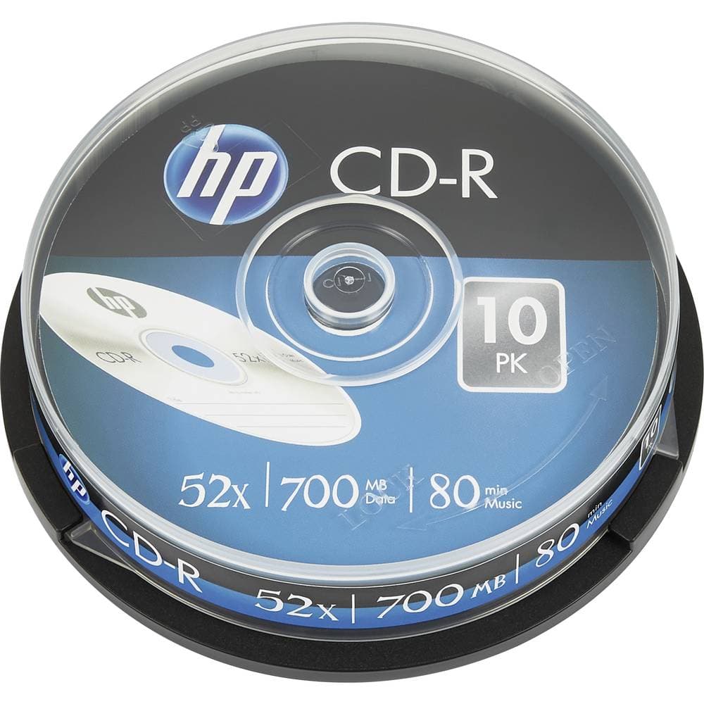 HP CD-R 52X 700MB CAKE 10 UNIDADES