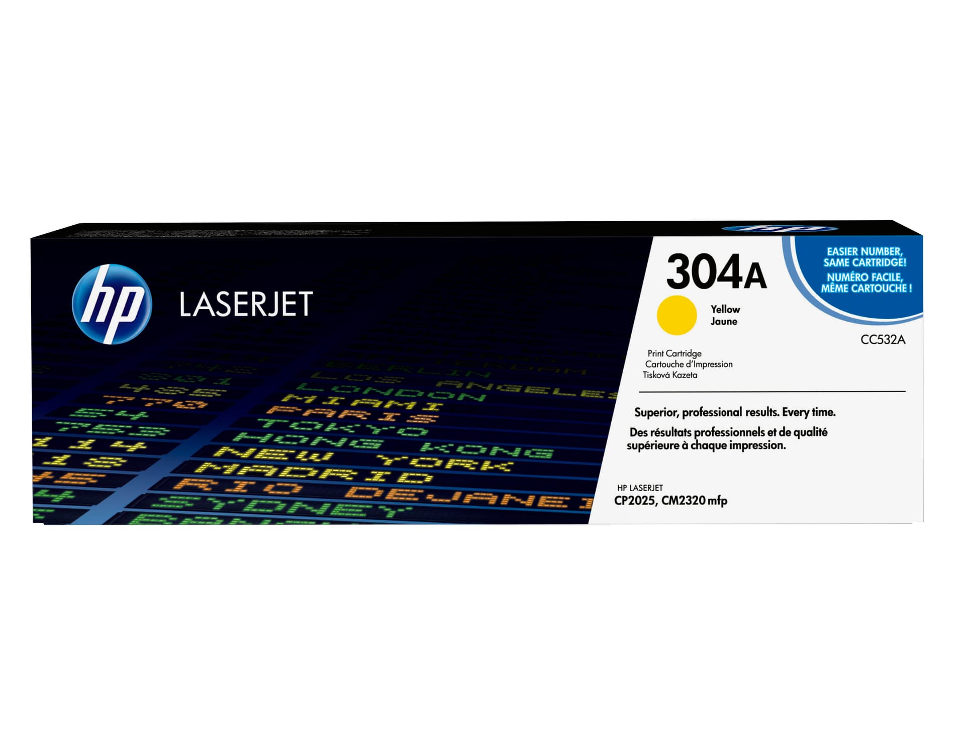 HP 304A original Colour LaserJet Toner cartridge CC532A yellow standard capacity 2.800 pages 1-pack ColorSphere