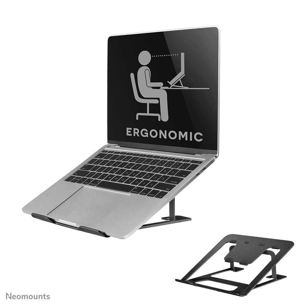 NEOMOUNTS NOTEBOOK DESK STAND ERGONOMIC 1 SCREEN 10-17 BLACK NSLS085 BLACK