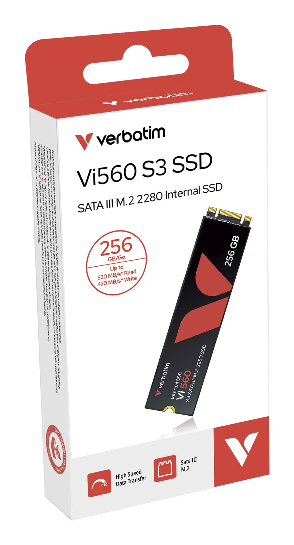 VERBATIM SSD VI560 256GB SATAIII M2 (550MB)