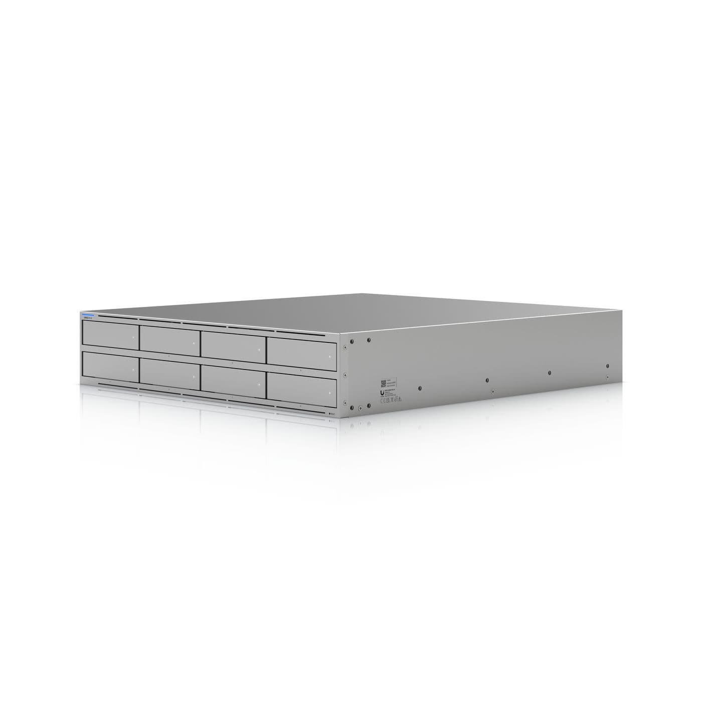 Ubiquiti 2U rack-mount NAS with (8) 2.5/3.5" HDD bays and (2) M.2
