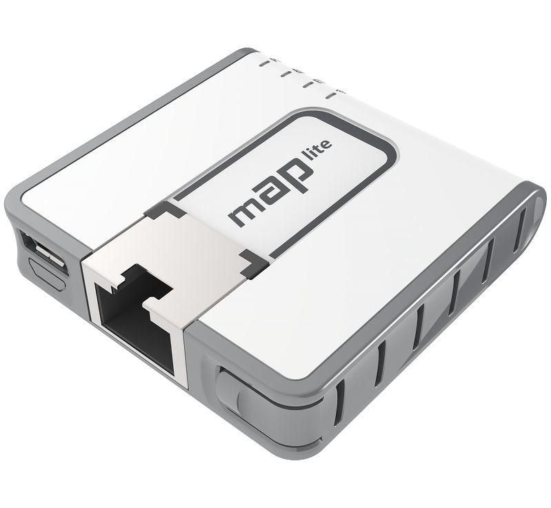 MikroTik mAP lite with 650Mhz CPU, 64MB RAM, 1xLAN, built-in Dual