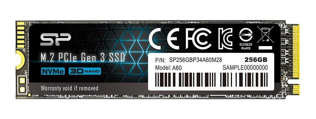 SILICON POWER SSD P34A60 256GB M.2 PCIe Gen3 x4 NVMe 2200/1600 MB/s