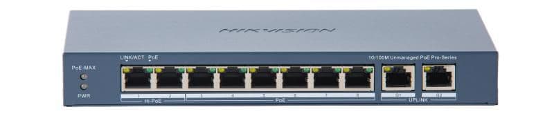 Hikvision 8 Port Fast Ethernet Unmanaged POE Switch