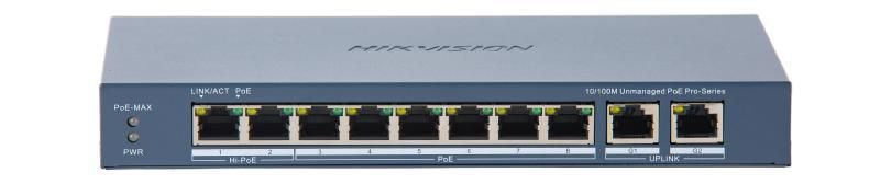 Hikvision 8 Port Fast Ethernet Unmanaged POE Switch