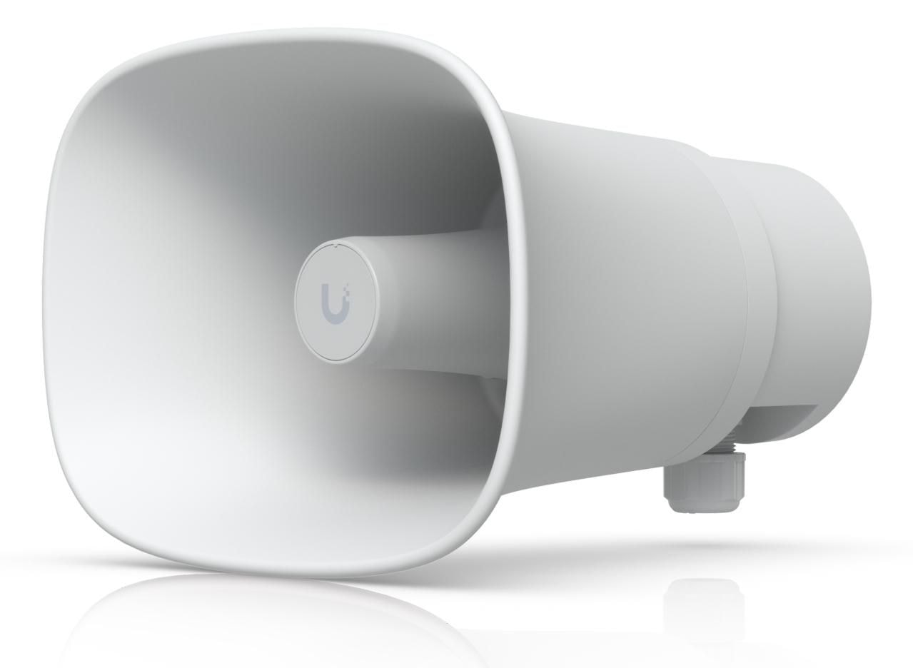 Ubiquiti All-weather PoE 120 dB horn speaker with advanced AI