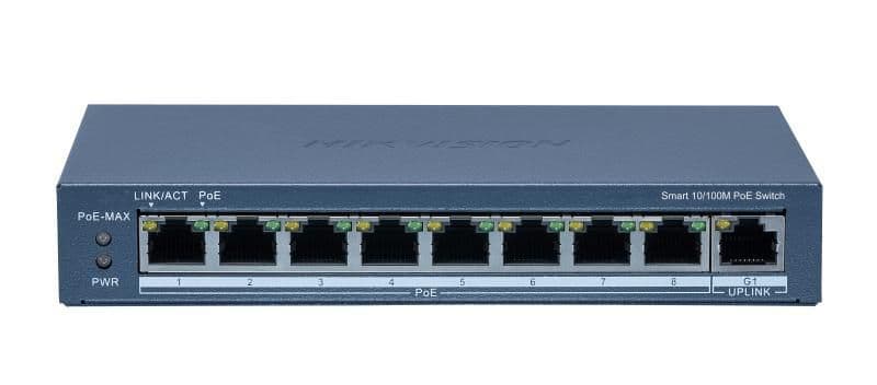 Hikvision 8 Port Fast Ethernet Smart POE Switch