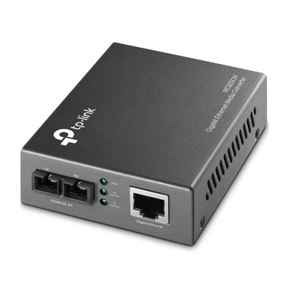 TP-LINK 1000Mbps RJ45 to 1000Mbps multi-mode SC fiber Converter Full-duplexup to 550m switching power adapter chassis mountable