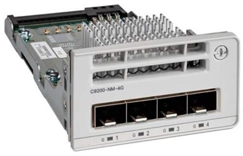Cisco Catalyst 9200 Series Network Module - Módulo de expansão - Gigabit Ethernet x 4 - para P/N: C9200-48PL-A++, C9200-48PL-E++, C9200L-24P-4G-E-INTERPAPER, C9200L-48P-4G-E-B&H