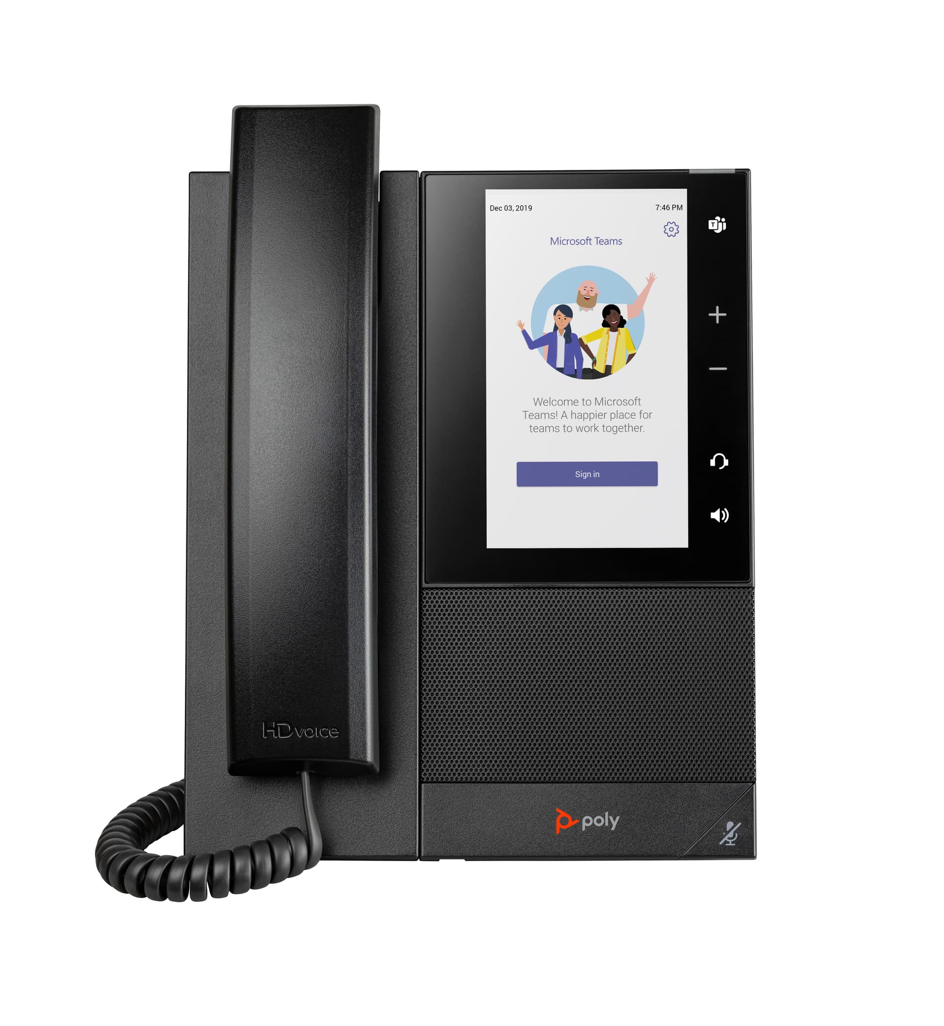 HP Poly Telefone Multimédia Empresarial Poly CCX 505 para Microsoft Teams com PoE, 12,7 cm (5"), 720 x 1280 pixels